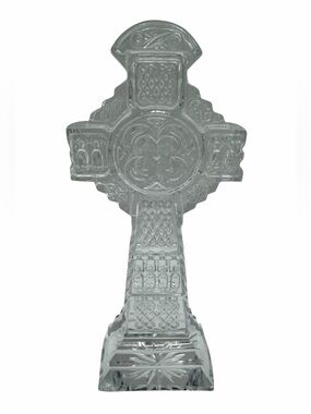Authentic Galway Celtic Crystal Standing Cross